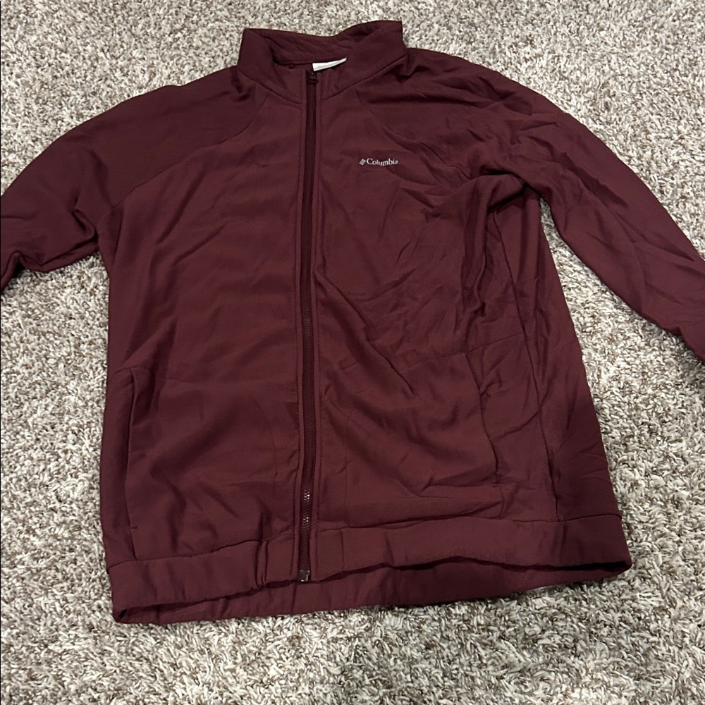 Columbia Burgundy Full-Zip Jacket